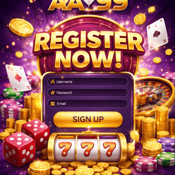 AA99 account login entry to an online casino world with themed slots, baccarat, poker style games, and real time casino excitement